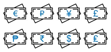 Currency icon. Isolated money sign symbol vector illustration. Money coin for infographics, websites, web design. clipart