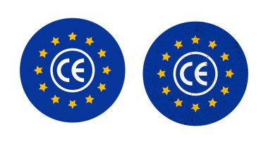 CE işaretleme simgesi Avrupa sembol çizimi.