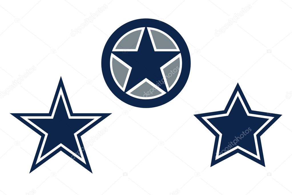 National football league teams. Dallas Cowboys logo and symbol. Football club Cowboys USA.