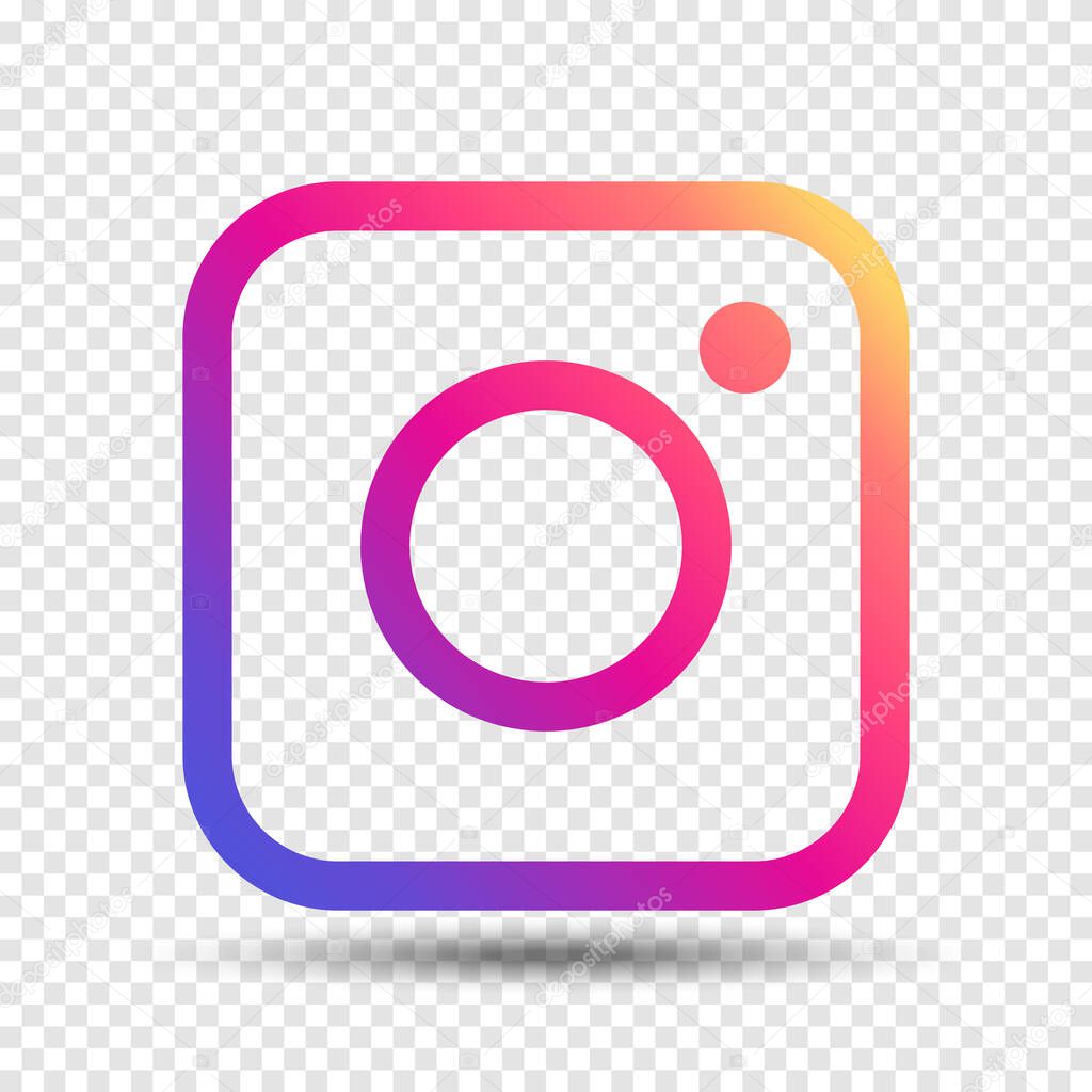 Camera icon social media sign icon instagram logo Camera symbol vector illustration.
