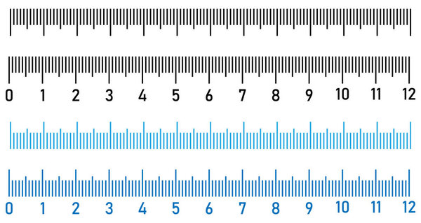 Ruler scale measure line sign vector illustration. Ruler with a scale in centimeters.