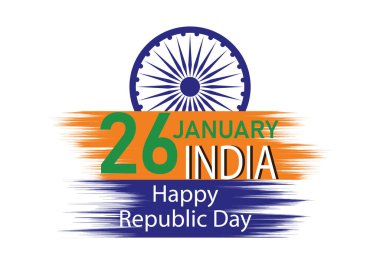 Cumhuriyet günü Hindistan 26 Ocak arka plan vektör illüstrasyonu.