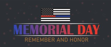 Anma günü. Hatırla ve Onayla posteri. Anma Günü kutlama davetiyesi şablon arka plan vektör sanatı.