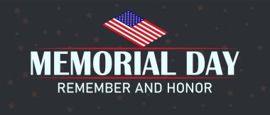 A.B.D. Anma Töreni için bir poster. Anma günü. Hatırla ve Onayla posteri.