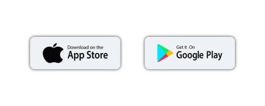 Uygulama Kaydet ve Google Play simge indirme vektör illüstrasyonuna yükle.
