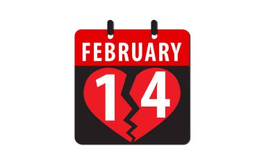 14 Şubat Takvim Simgeleri. 14 Şubat tarihini gösteren takvim simgeleri.