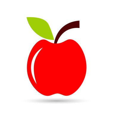 Red Apple Icon, Perfect for Educational or Healthy Living Theme. clipart