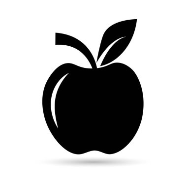 Basit bir Elma Silueti. Apple sembolü illüstrasyonu.