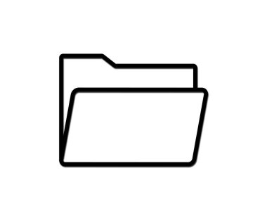 Basit Siyah Taslak Dizin Simgesi