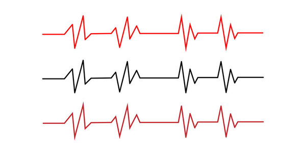 ECG heart beat line icon symbol, Heart beat pulse hospital logo sign. Vector.