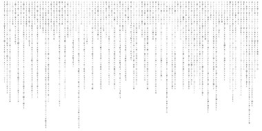 İkili kod sıfır bir soyut matris beyaz arkaplan ikili bilgisayar kodu.