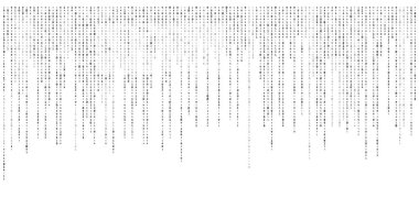 İkili kod sıfır bir soyut matris beyaz arkaplan ikili bilgisayar kodu.