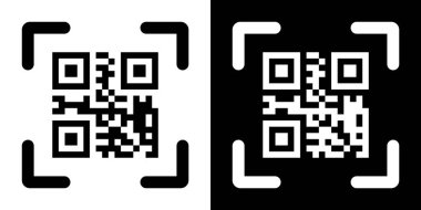 Sahte QR kodu Beni vektör resimlemesi tara.