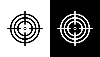 Performans odaklı hedef ok simgesi. Hedef merkezi odaklama silahı..