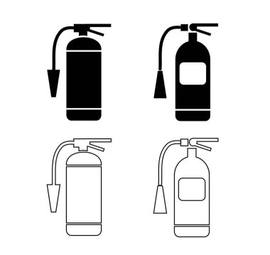 Yangın söndürücü Simgeleri Güvenlik ve Acil Durum Malzemeleri.