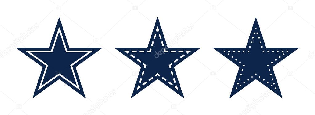 Dallas Cowboys logo and symbol. National football league teams. Football club Cowboys USA.