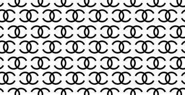 Beyaz Arkaplanda Kusursuz Chanel Logosu Deseni.