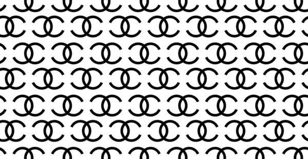 Beyaz Arkaplanda Kusursuz Chanel Logosu Deseni.