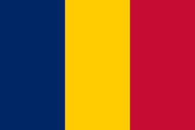 Chad Flag 'in tasviri. Çad Bayrağı Ulusal Vatanseverlik ve Özgürlük Sembolü.