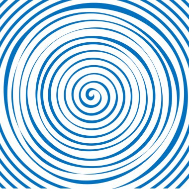 Op sanat soyut mavi spiral tasarımı. Grafik kaynakları için arşimet veya aritmetik spiral.