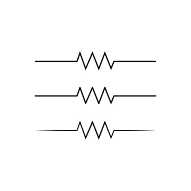 Basit bir devre diyagramındaki Direnç Sembolleri. Anode ve Katolik Eğitim ve Bilim Elektronik Sembolü.