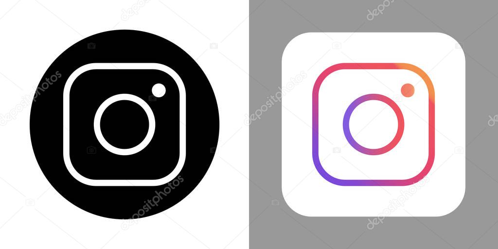 Camera icon social media sign icon instagram logo Camera symbol vector illustration.