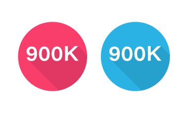 900K Dairesel Simgeler Uzun Gölgeli Kırmızı ve Mavi ile Görüntüleniyor.