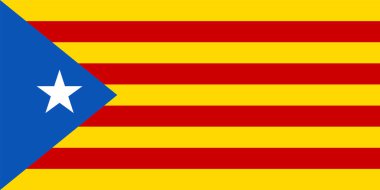 Katalonya Bayrağı Katalan Ulusal Bayrağının Ayrıntılı Resmi.