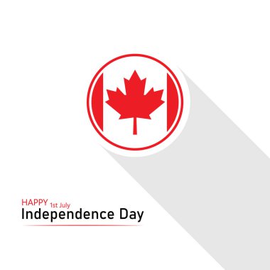 Kanada 'nın Bağımsızlık Günü 1 Temmuz Kanada Sembolü ile grafiksel.