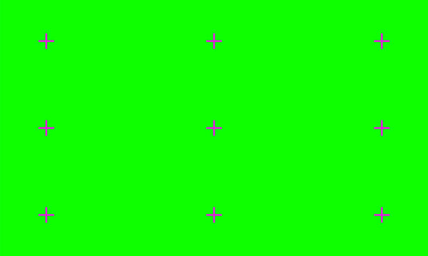 Зеленый экран с индикаторами движения VFX.