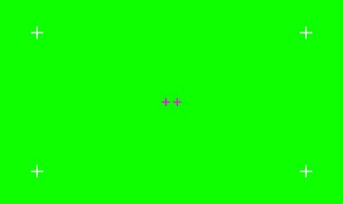 VFX Hareket İzleme İşaretleri Renkli Anahtar Arkaplanı ile Yeşil Ekran.