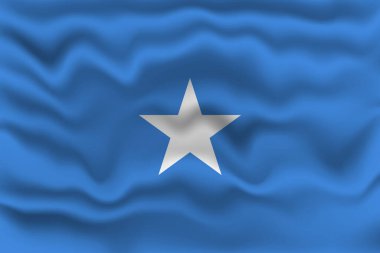 Kıvrımlı Efektli Somali Bayrağı.