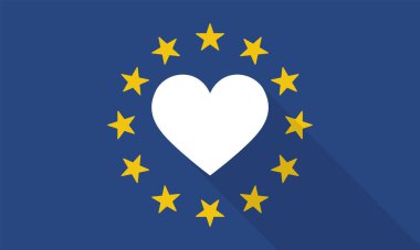 Avrupa Birliği Bayrağı Bir Kalp Sembolü, Birlik ve Sevgiyi Temsil Ediyor.