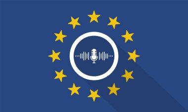 Avrupa Birliği Podcast ya da Uzun Gölgeli Ses Sembolü.