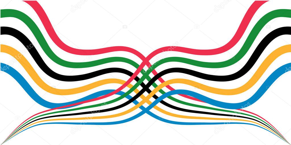 Intertwined Olympic Rings Design Representing Unity and Global Sport.