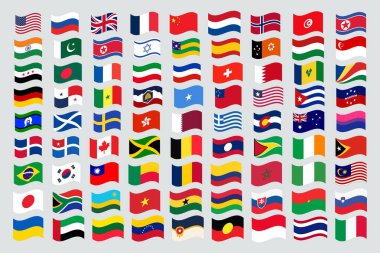 Dalgalanan Ulusal Bayrak Koleksiyonu.