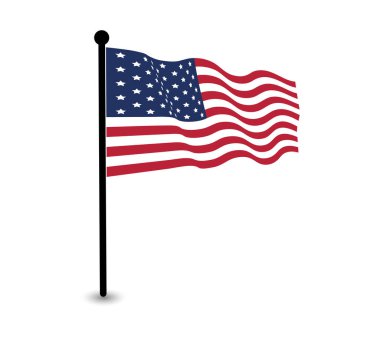 Polonyalı Amerikan Bayrağının Dalgalanışı.