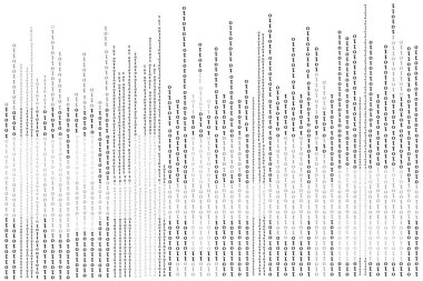 İkili Kod Sıfır Bir Soyut Matris Dijital Sanatı ikili bilgisayar kodlu.