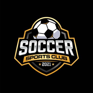 Futbol Futbol Rozeti Logo Tasarım Şablonları. Spor Takım Kimlik Vektör İllüstrasyon.