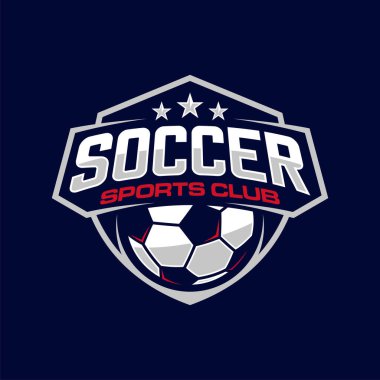 Futbol Futbol Rozeti Logo Tasarım Şablonları. Spor Takım Kimlik Vektör İllüstrasyon.
