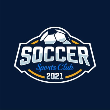 Futbol Futbol Rozeti Logo Tasarım Şablonları. Spor Takım Kimlik Vektör İllüstrasyon.