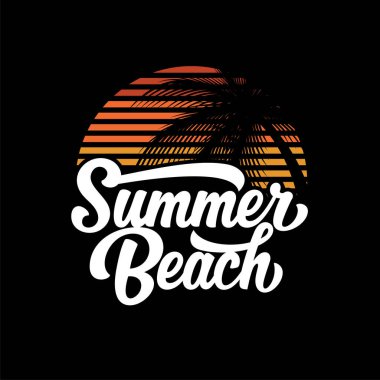 summer beach logo vector illustration