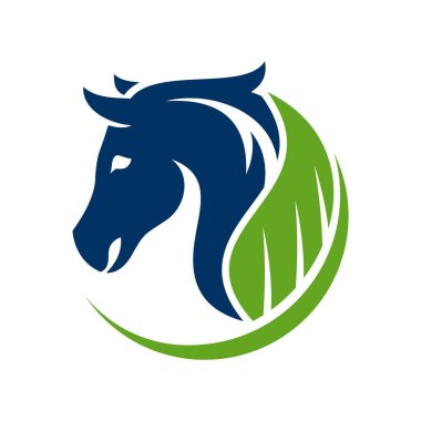 At logosu tasarım şablonu vektör çizimi
