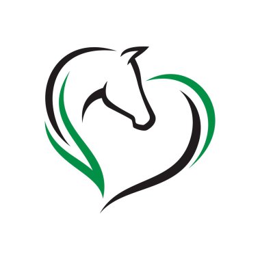 At Sevgisi logosu Tasarım Vektörü illüstrasyonu 