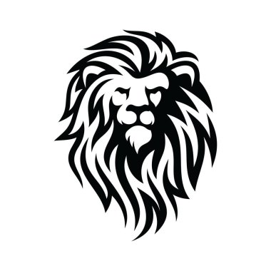 Vintage hipster lion head emblem logo design. Lion head line art vector icon. Vector illustration. clipart