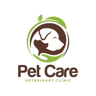 Hayvan ve Evcil Hayvan Logosu Tasarım Vektör Şablonu