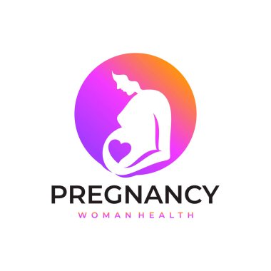 Hamilelik Logosu Tasarım Vektör Şablonu, hamile Fikir logosu tasarımı ilham kaynağı