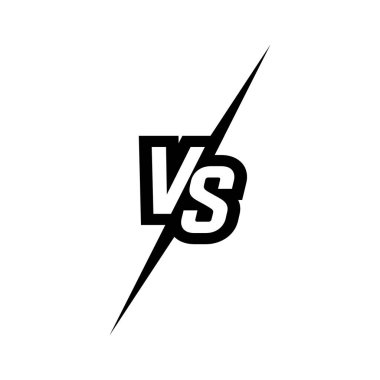simple vs logo design vector, flat versus icon