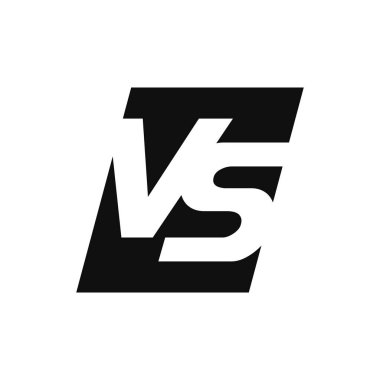 simple vs logo design vector, flat versus icon