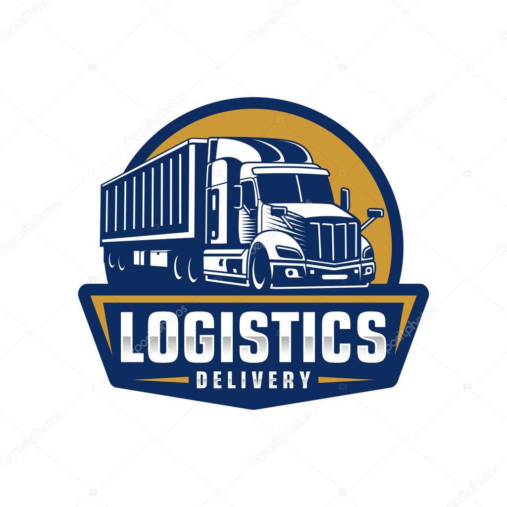 Truck Company Transportation Logo Illustration
